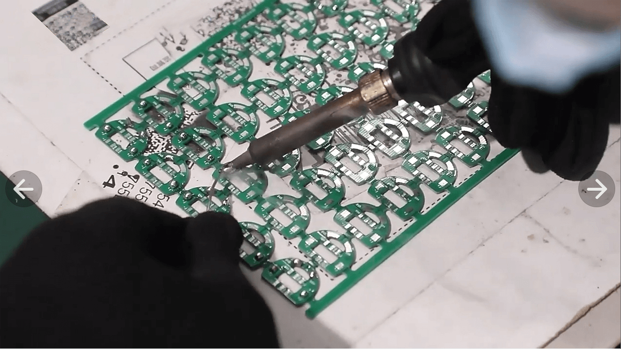 Factory soldering process display