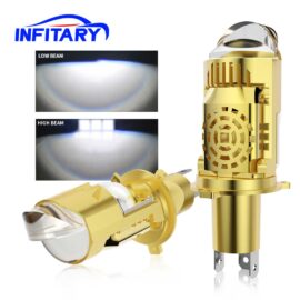 Infitary Y7 motorcycle lighting system cooling fan super bright H4 led headlight bulb Bi led projector